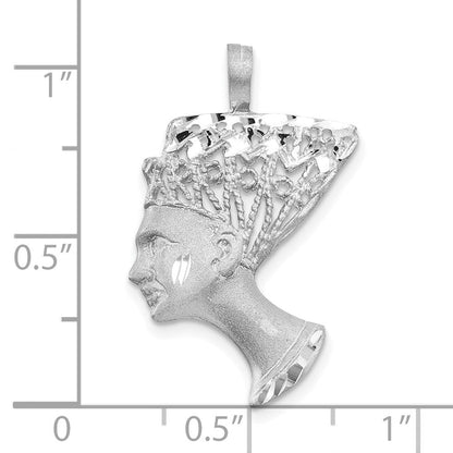 10K Weißgold Nefertiti Anhänger