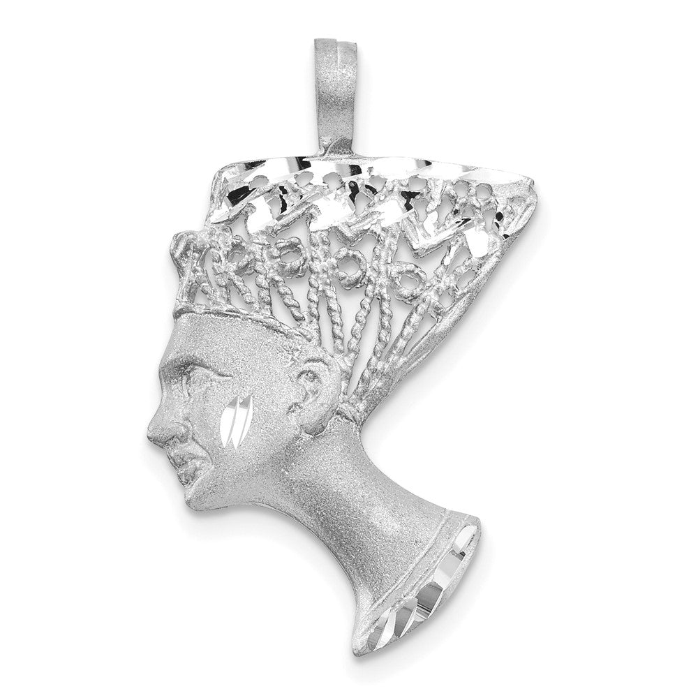 10K Weißgold Nefertiti Anhänger