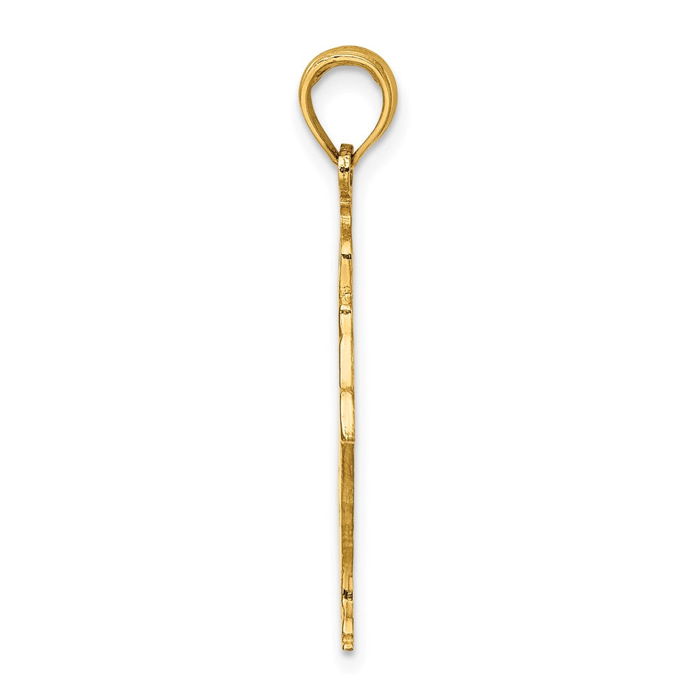 10K Gelbgold Eis Skater Turning Charm