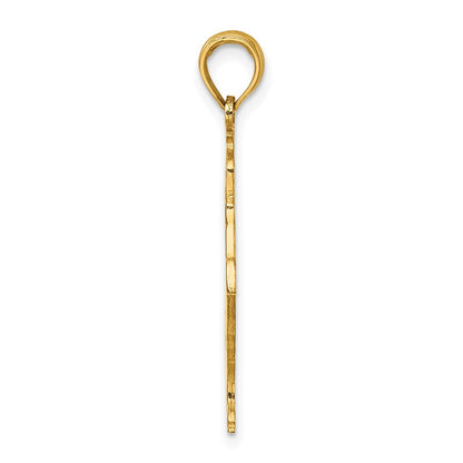 10K Gelbgold Eis Skater Turning Charm