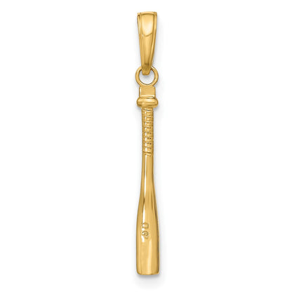 10K Gelbgold 3-d Baseball Bat Anhänger