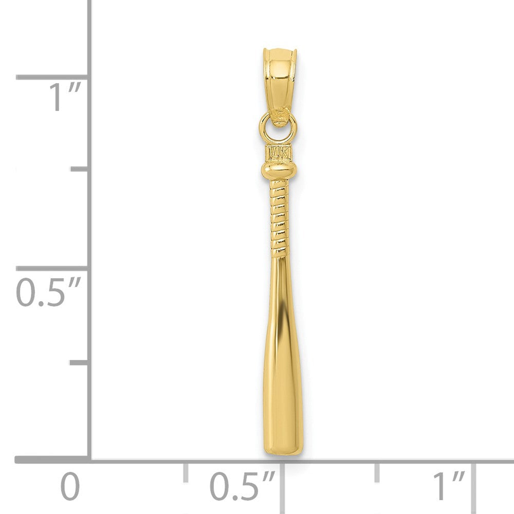 10K Gelbgold 3-d Baseball Bat Anhänger