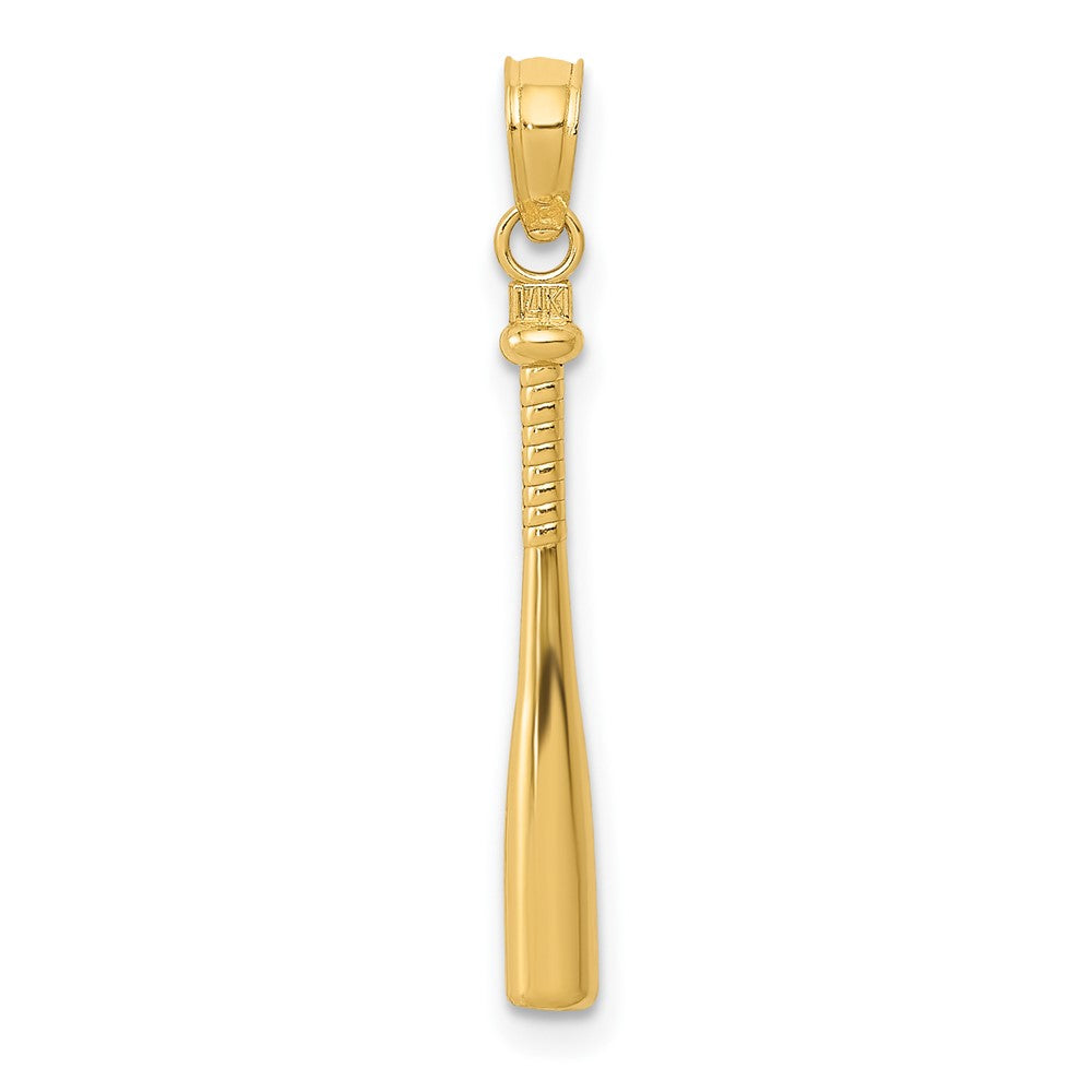 10K Gelbgold 3-d Baseball Bat Anhänger