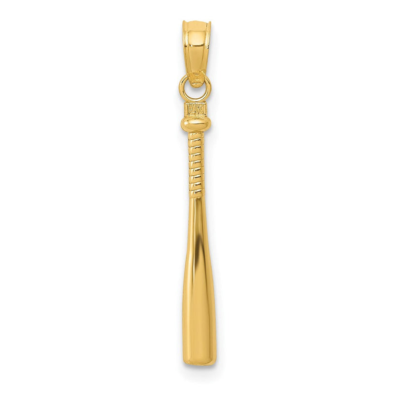 10K Gelbgold 3-d Baseball Bat Anhänger