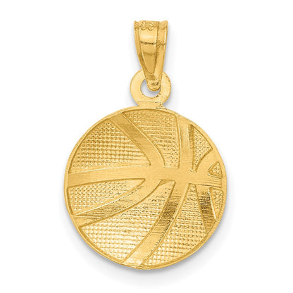 10K Gelbgold Basketball Anhänger