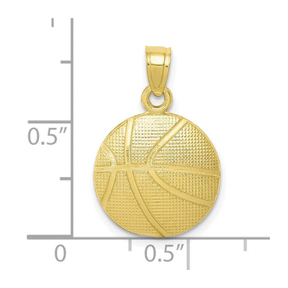 10K Gelbgold Basketball Anhänger
