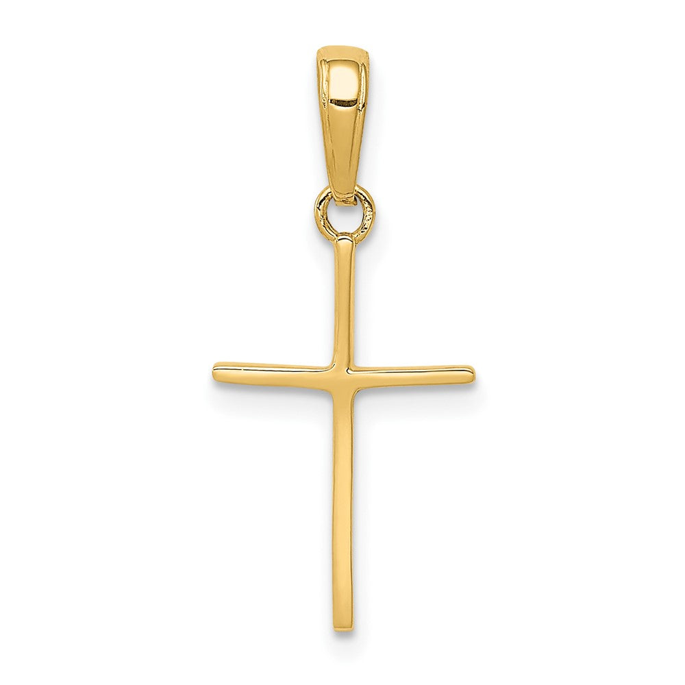 10K Gelbgold 10K Poliert Kreuz Anhänger