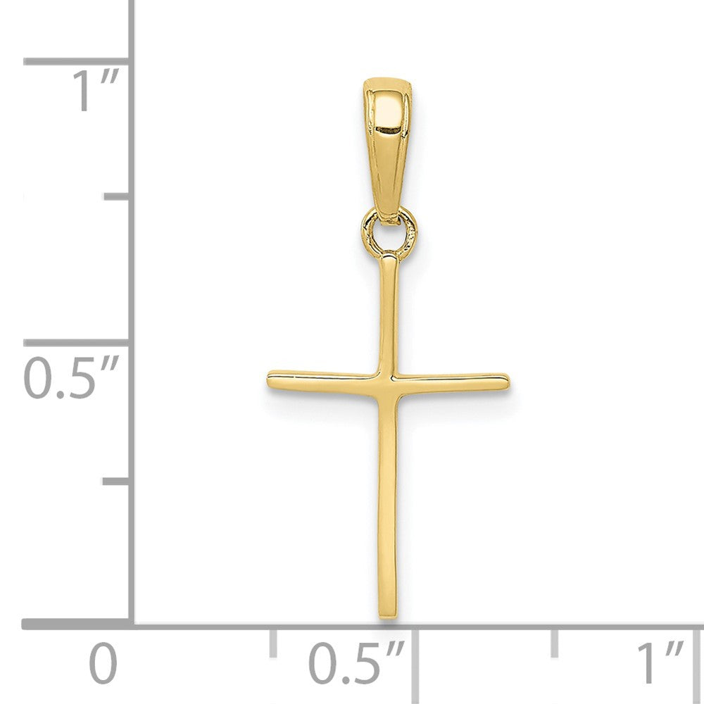 10K Gelbgold 10K Poliert Kreuz Anhänger