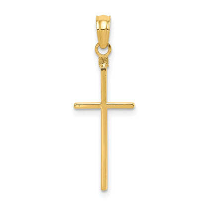 10K Gelbgold 10K Poliert Kreuz Anhänger