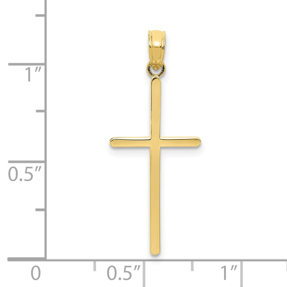10K Gelbgold 10K Poliert Kreuz Anhänger