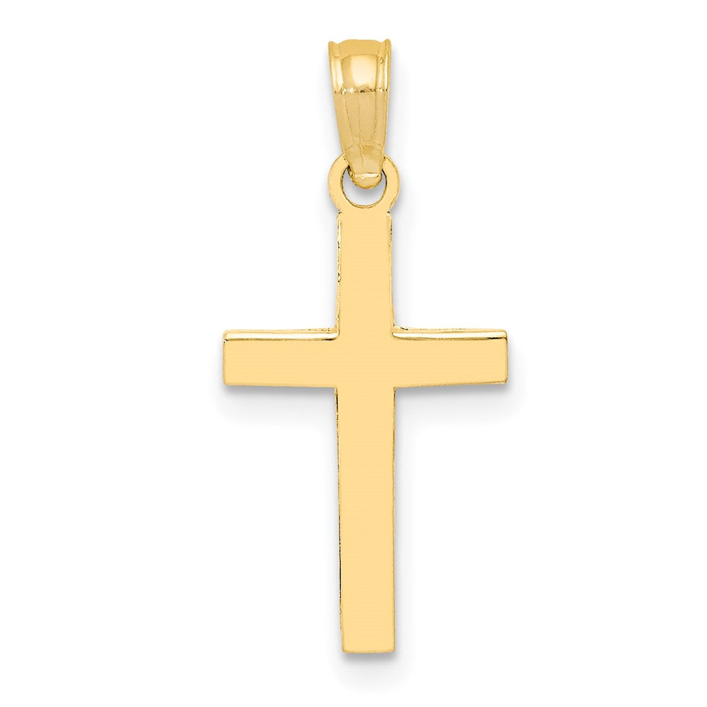 10K Gelbgold Poliert Kreuz Anhänger