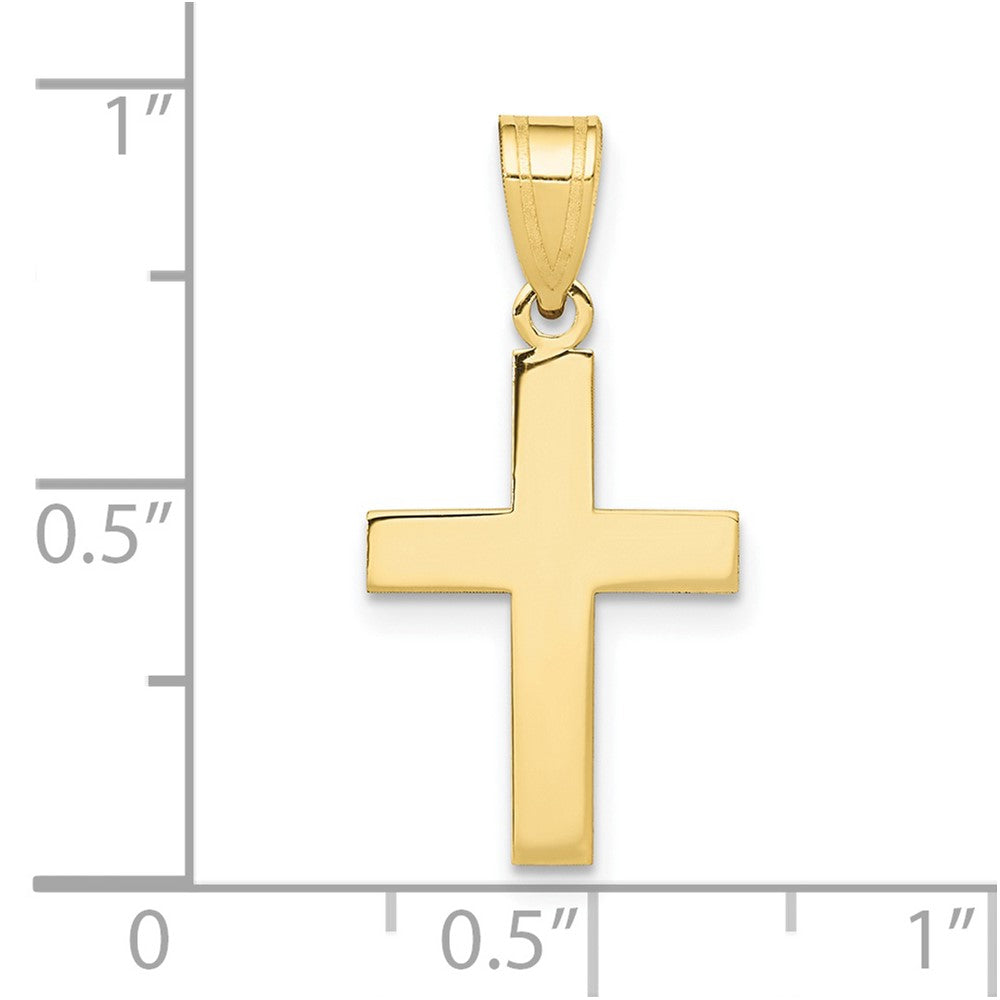 10K Gelbgold Poliert Kreuz Charm