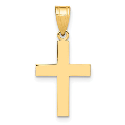 10K Gelbgold Poliert Kreuz Charm