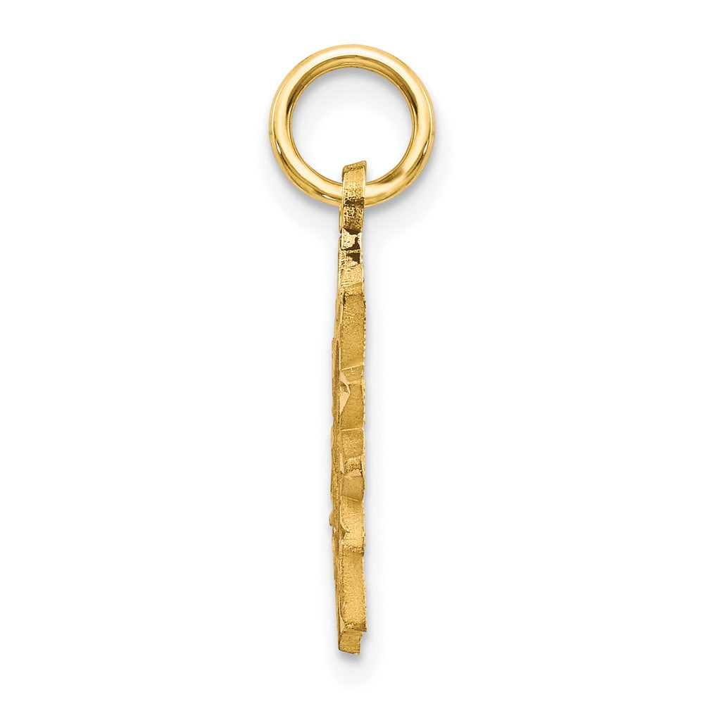 10K Gelbgold Sonne Charm