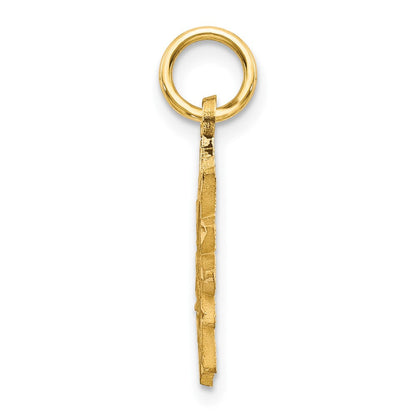 10K Gelbgold Sonne Charm