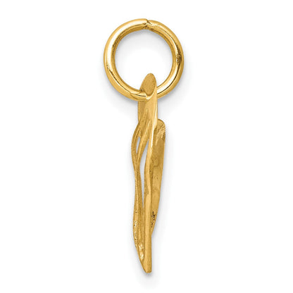 10K Gelbgold Herz Charm
