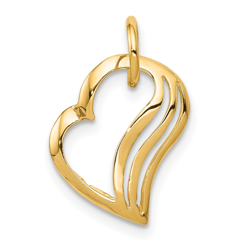 10K Gelbgold Herz Charm