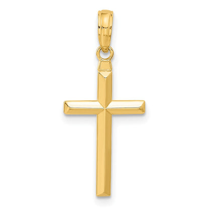 10K Gelbgold 10K Wendbar Lateinisch Kreuz Anhänger