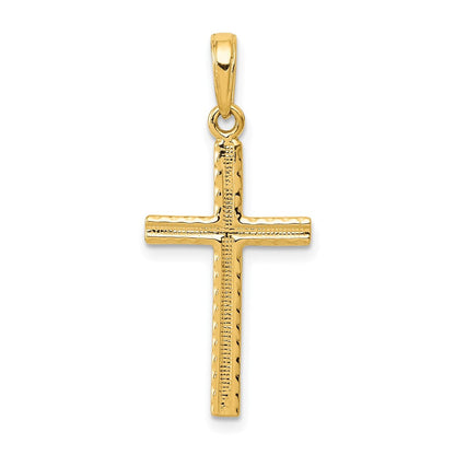 10K Gelbgold 10K Lateinisch Kreuz Anhänger