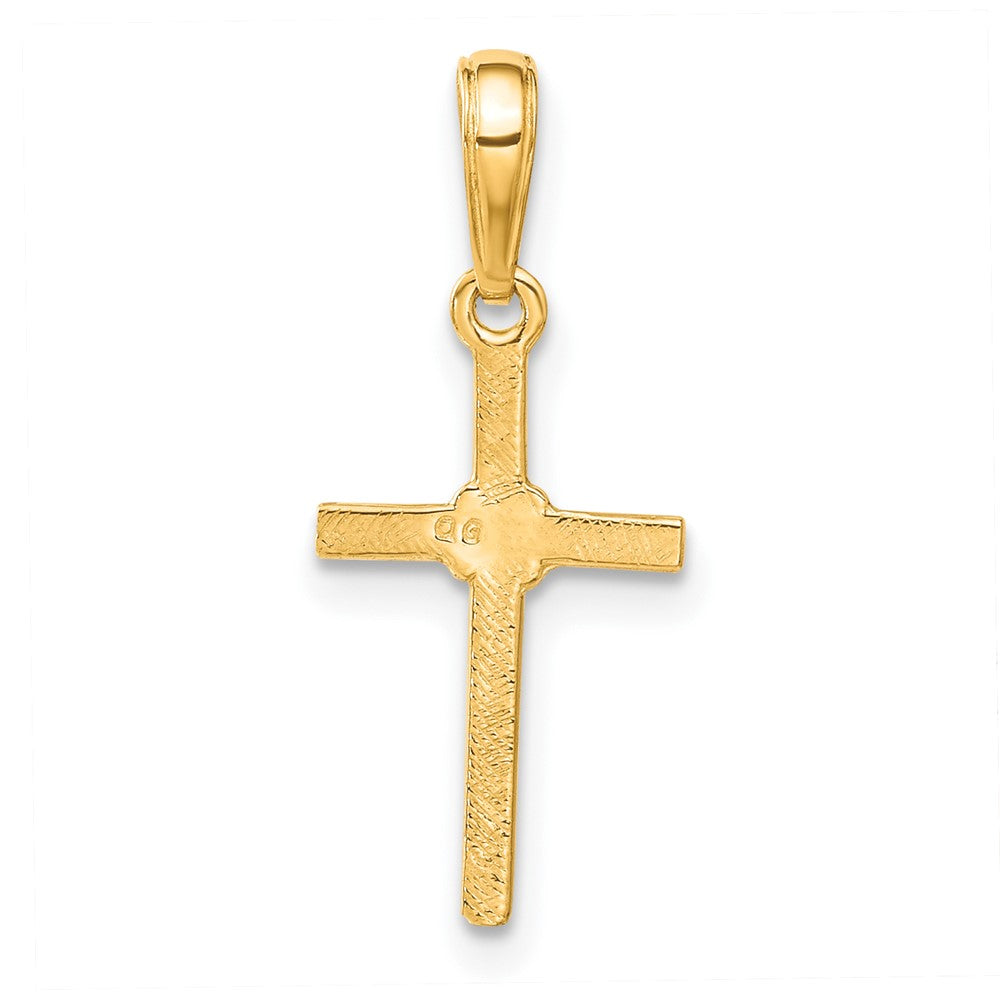 10K Gelbgold Poliert Kreuz Charm