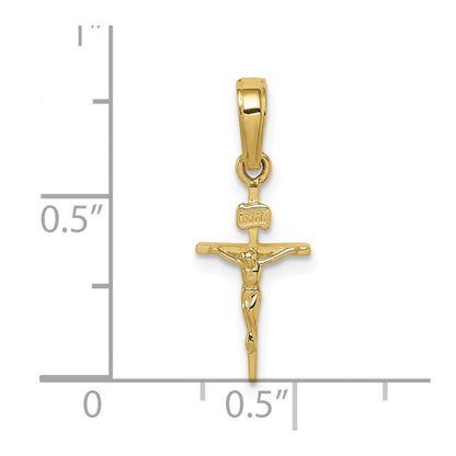 10K Gelbgold 10K Klein Inri Kruzifix Anhänger