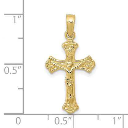 10K Gelbgold 10K Inri Kruzifix Charm