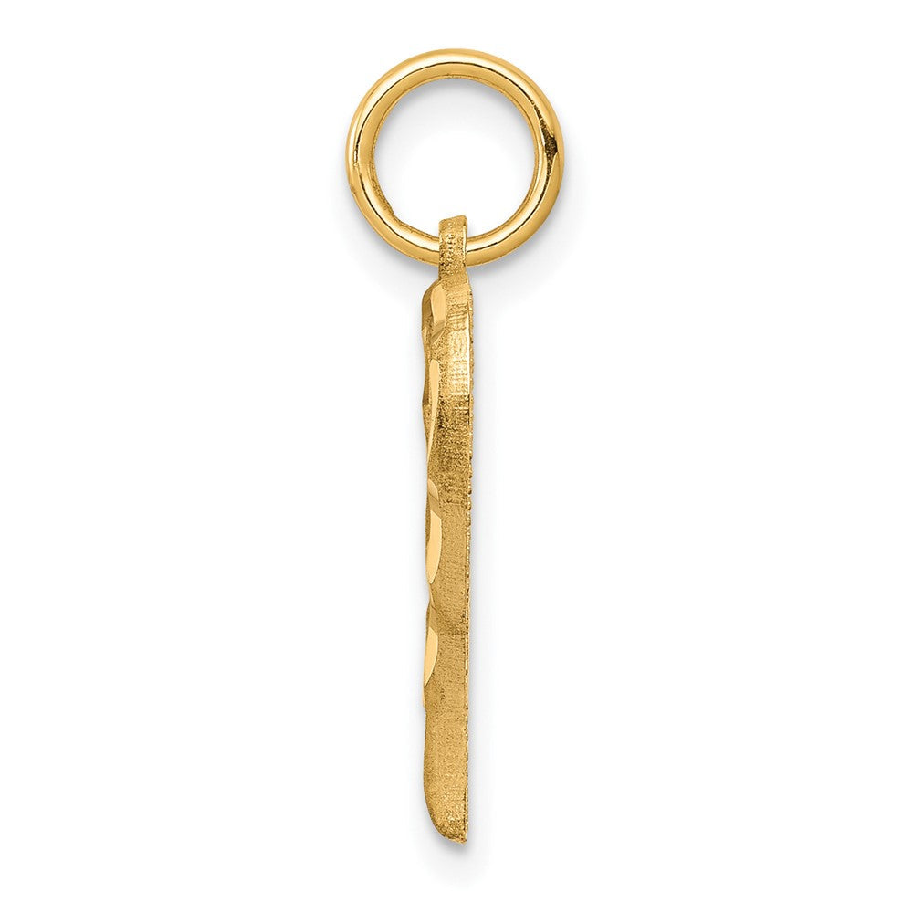 10K Gelbgold Herz Charm