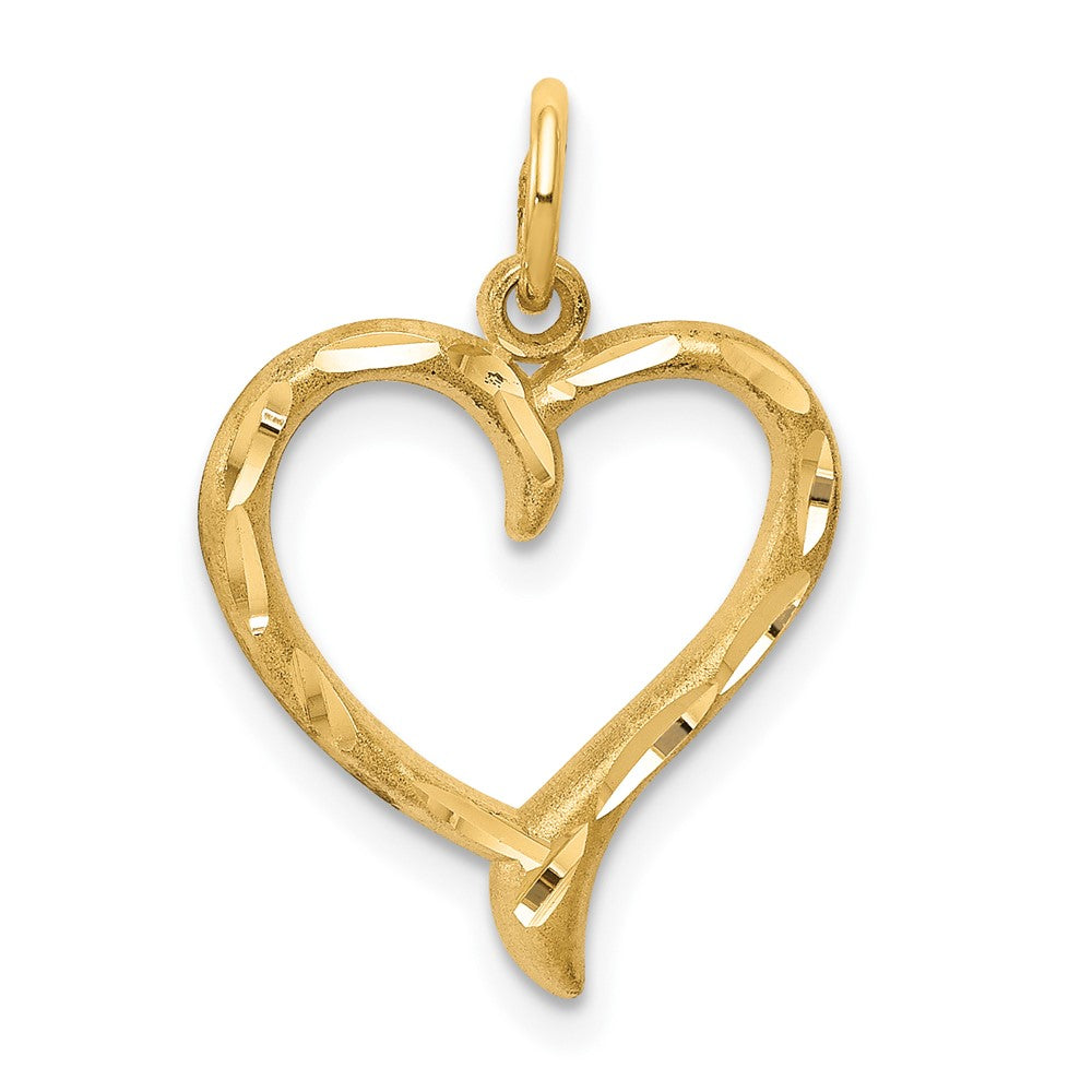 10K Gelbgold Herz Charm