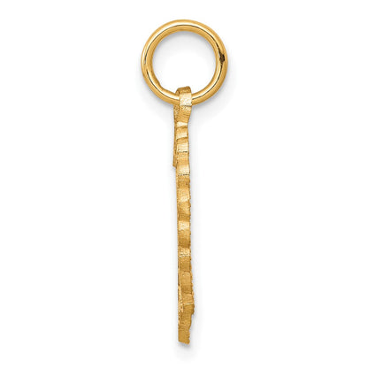 10K Gelbgold Herz Charm