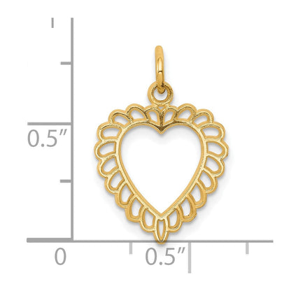 10K Gelbgold Herz Charm