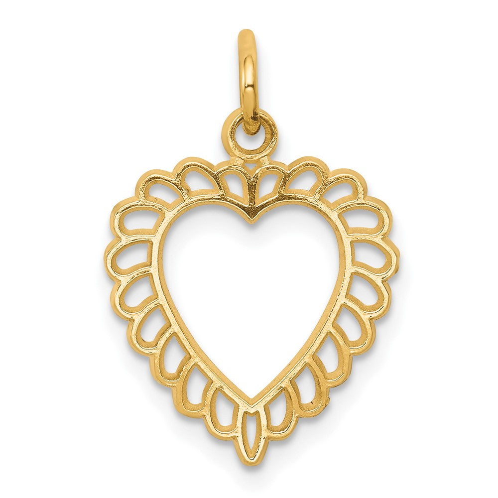 10K Gelbgold Herz Charm