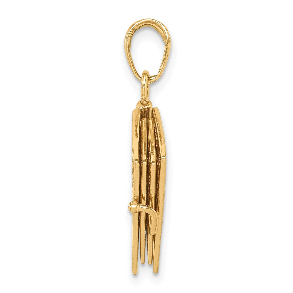 10K Gelbgold 10K 3d Lord Gebet Bible Anhänger