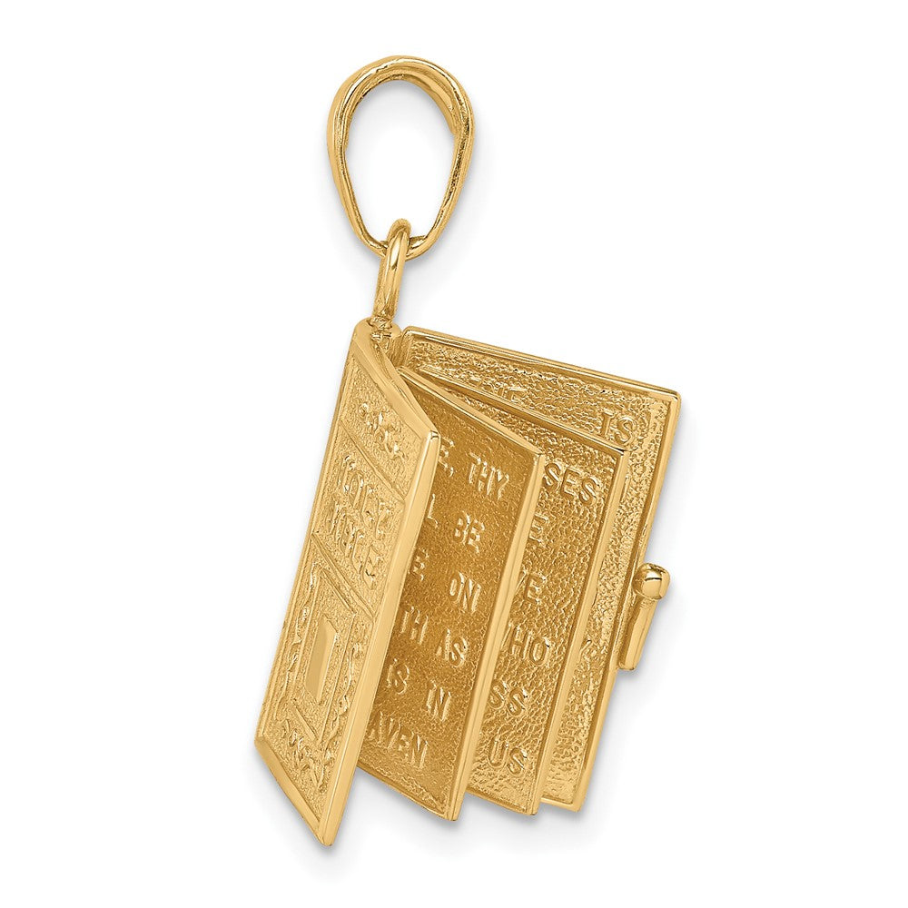 10K Gelbgold 10K 3d Lord Gebet Bible Anhänger