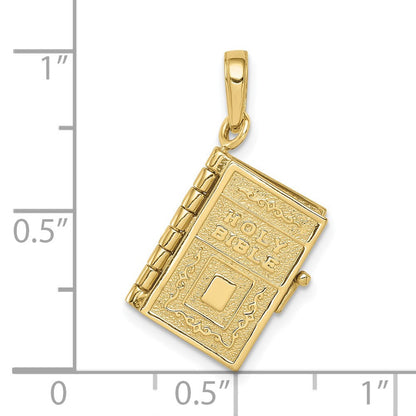 10K Gelbgold 10K 3d Lord Gebet Bible Anhänger