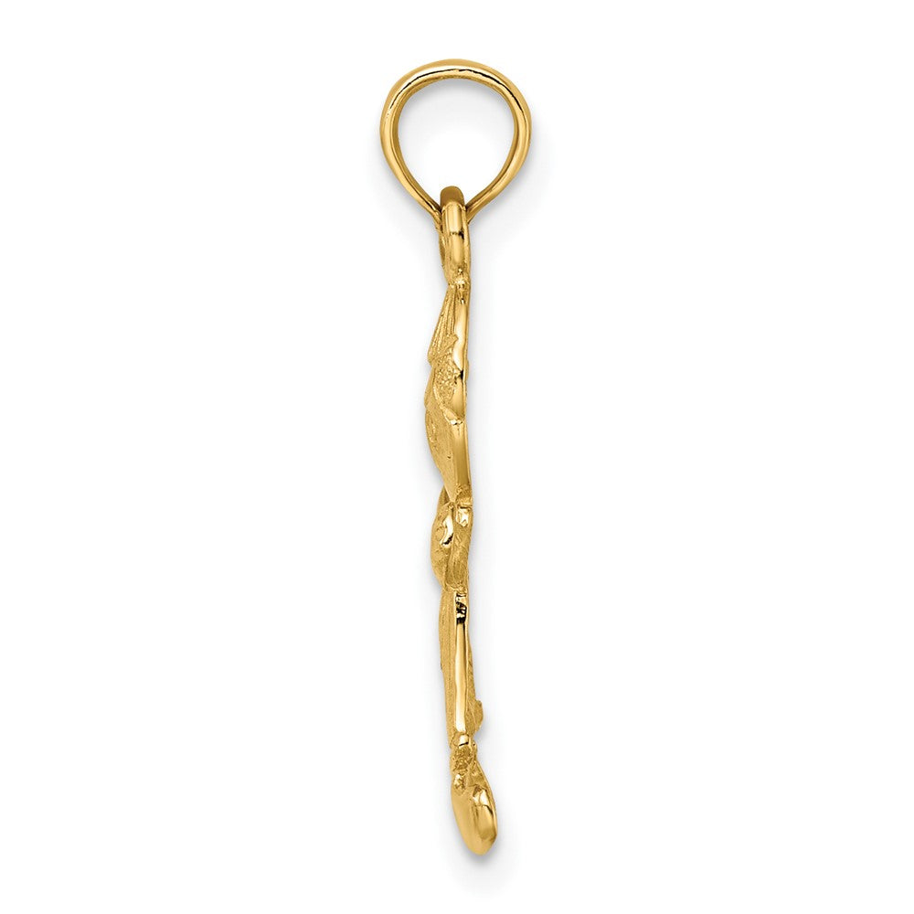 10K Gelbgold Playful Junge mit Ausgeschnitten Buttons Charm