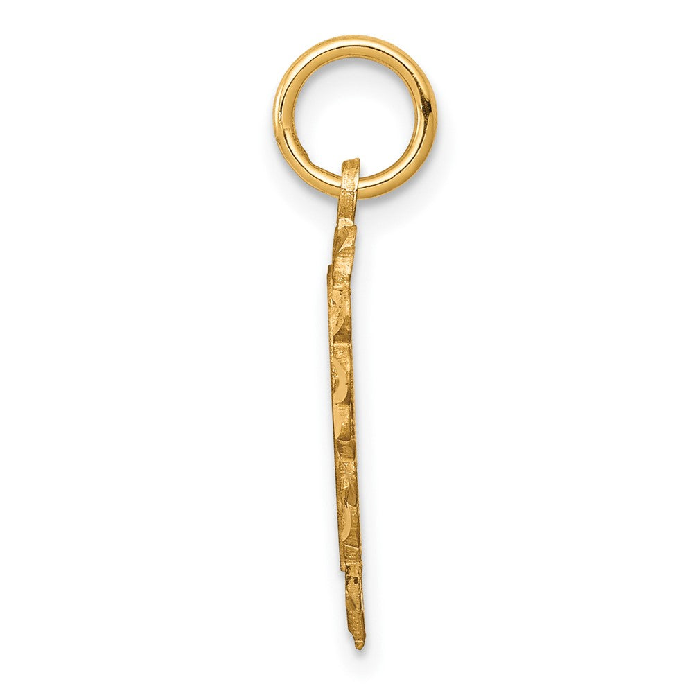 10K Gelbgold Herz Charm