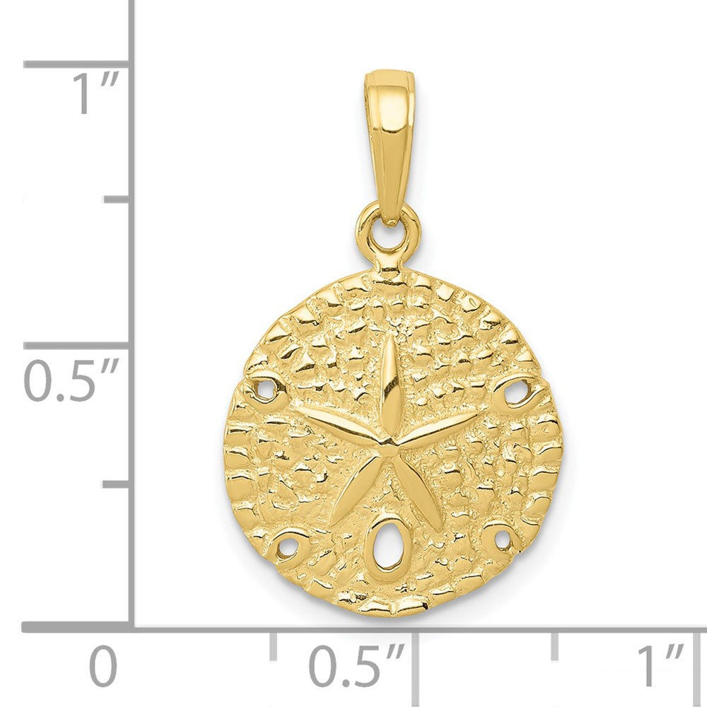 10K Gelbgold 10K Sand Dollar Anhänger