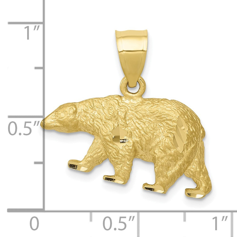 10K Gelbgold 10K Diamantiert Bär Anhänger