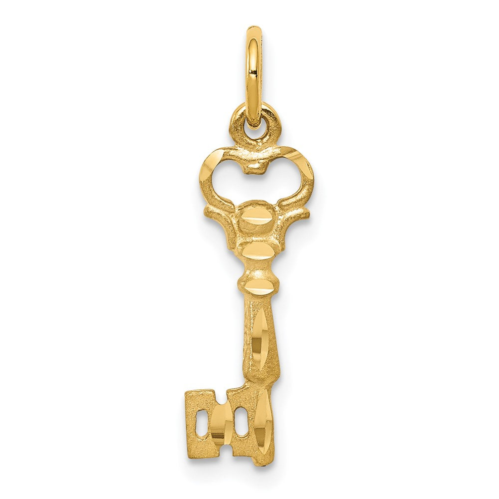 10K Gelbgold Massiv Key Charm