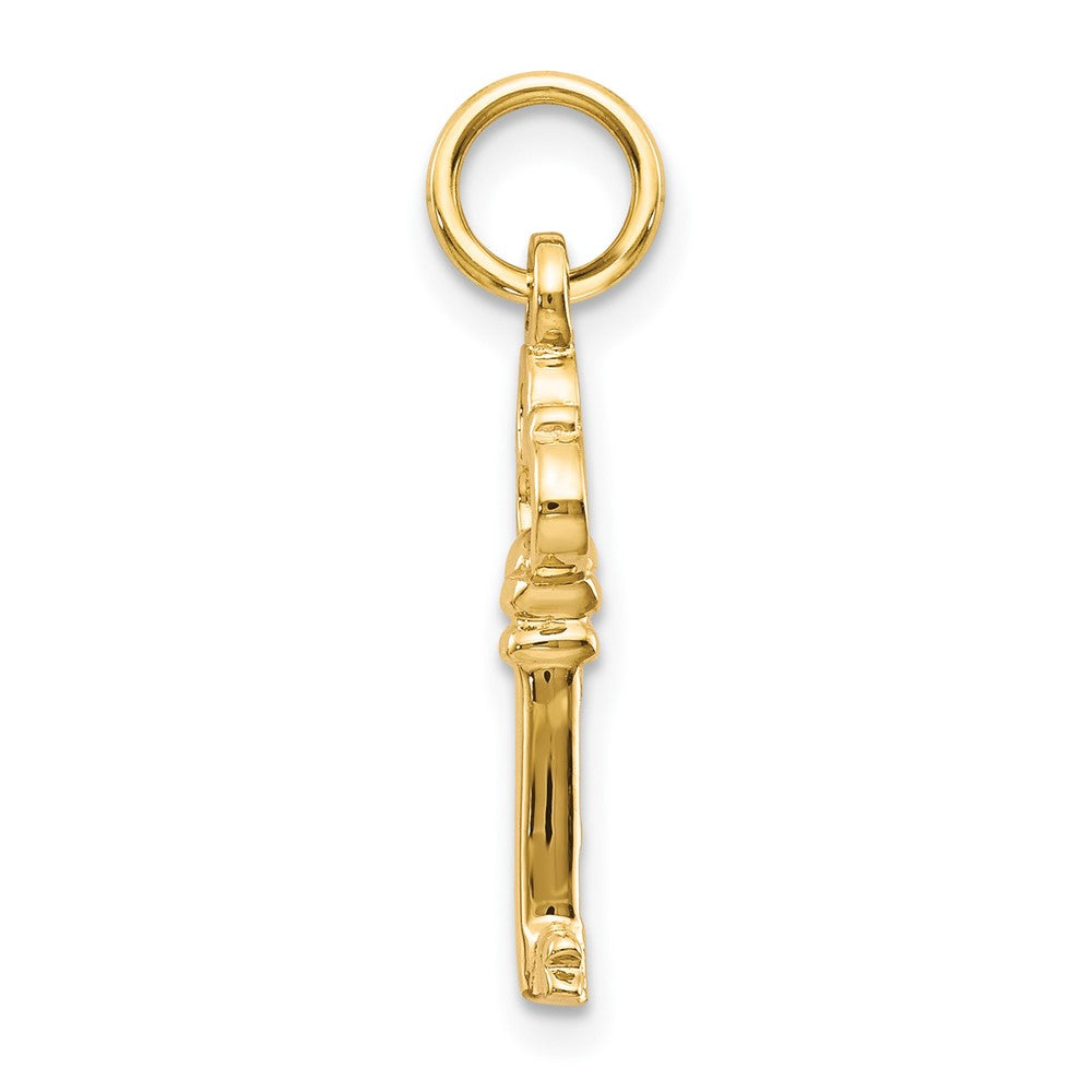 10K Gelbgold Massiv Key Charm