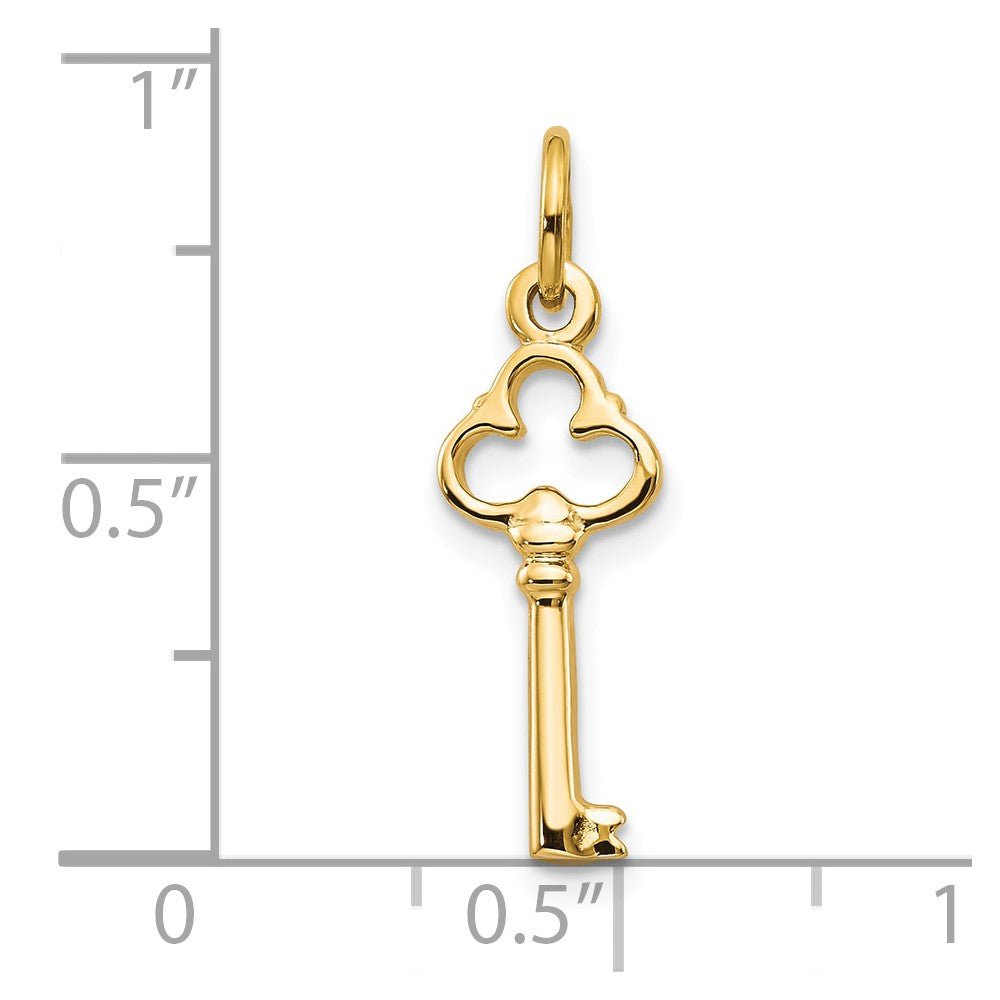 10K Gelbgold Massiv Key Charm
