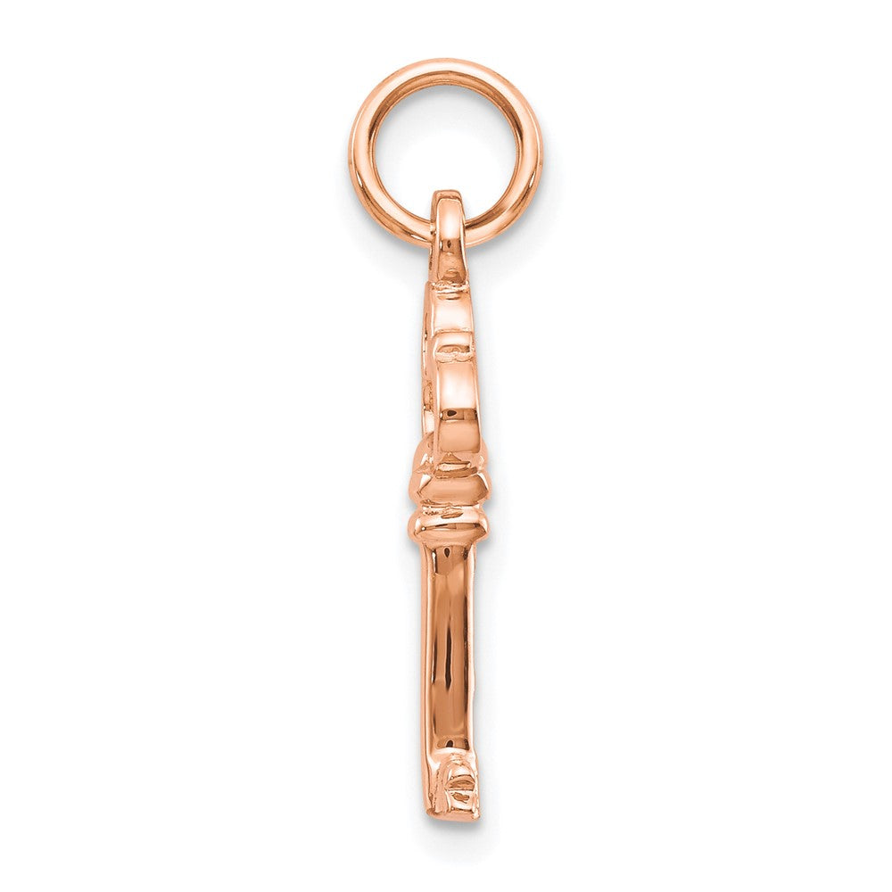10K Roségold Massiv Key Charm