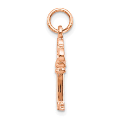 10K Roségold Massiv Key Charm