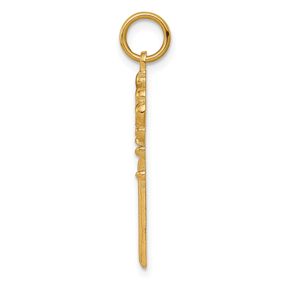 10K Gelbgold Massiv Key Charm