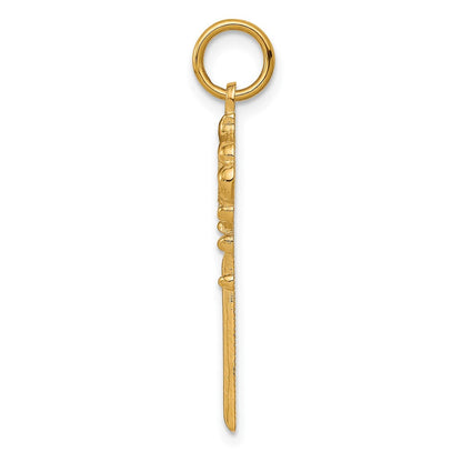 10K Gelbgold Massiv Key Charm