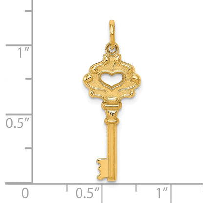 10K Gelbgold Massiv Key Charm
