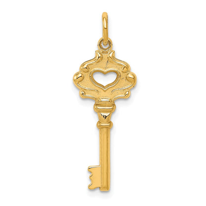 10K Gelbgold Massiv Key Charm