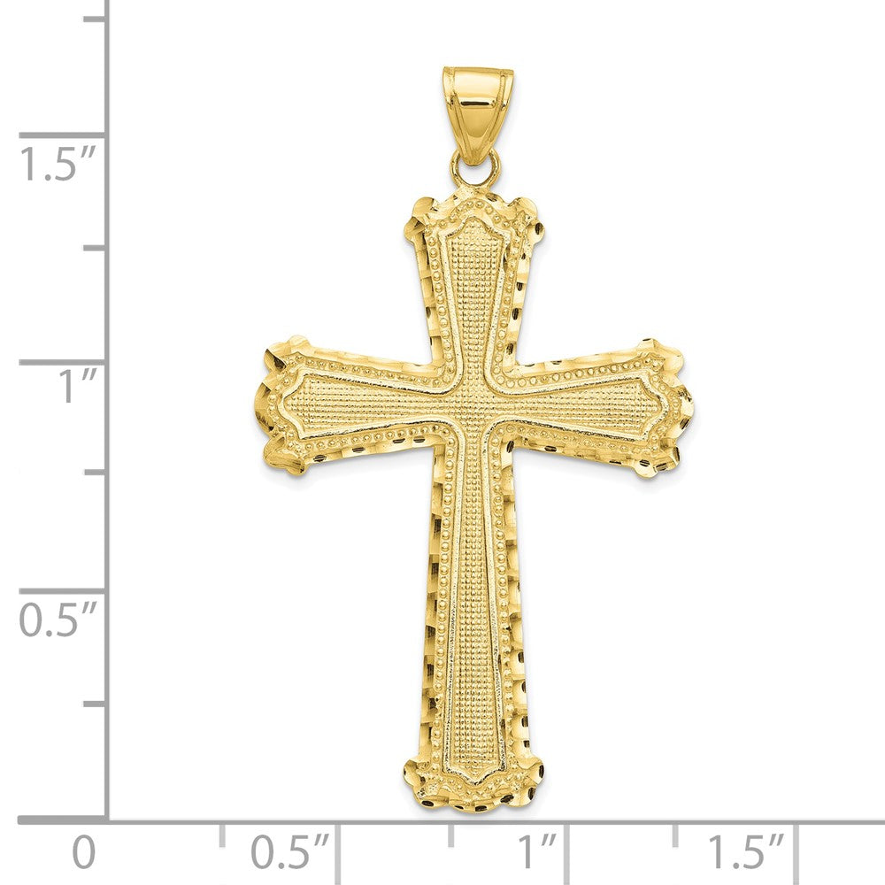 10K Gelbgold 10K Diamantiert Kreuz Anhänger
