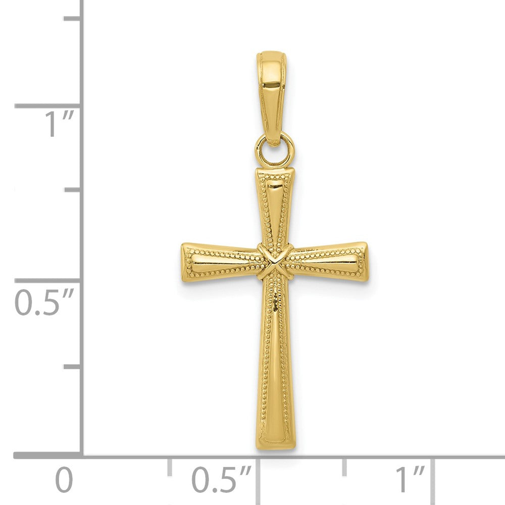 10K Gelbgold 10K Diamantiert X Kreuz Anhänger