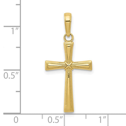 10K Gelbgold 10K Diamantiert X Kreuz Anhänger